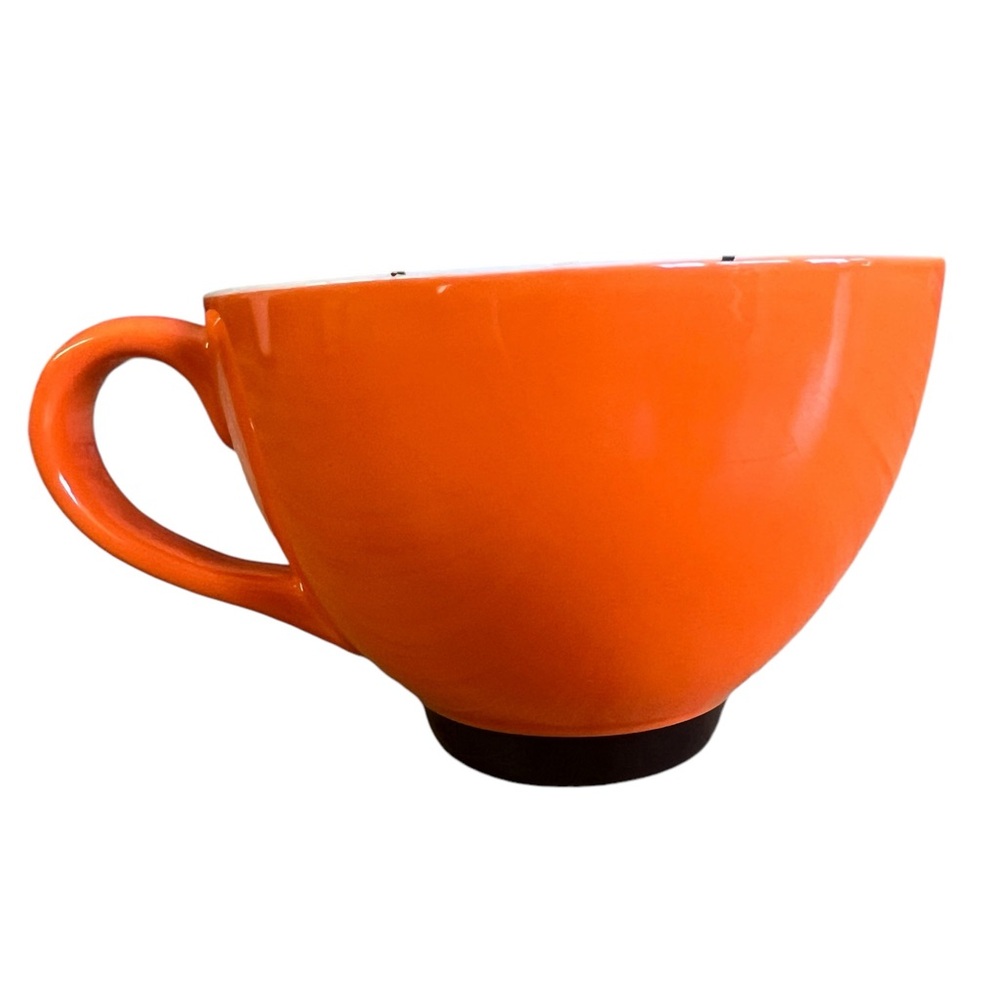 STARBUCKS 2007 10 oz Halloween Coffee Tea Mug Pumpkins Orange White Gift - Picture 4 of 7